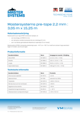 Mastersystems pre-tape 2,2 mm - 3,05 m x 15,25 m - TF
